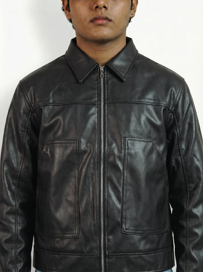 Premium Black Unisex Leather Jacket