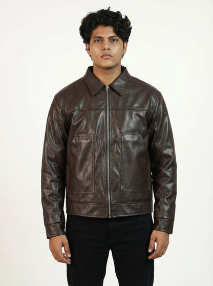 Premium Brown Unisex Leather Jacket