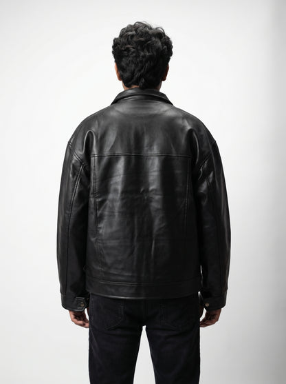 Premium Black Unisex Leather Jacket
