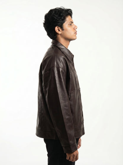 Premium Brown Unisex Leather Jacket