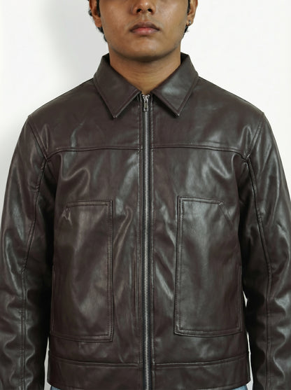 Premium Brown Unisex Leather Jacket