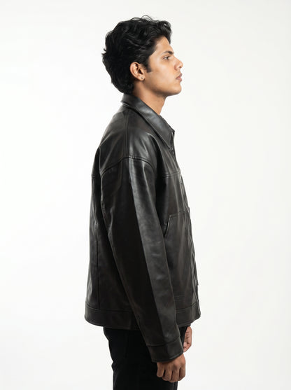 Premium Black Unisex Leather Jacket