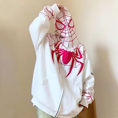 White Spiderman  Unisex Hoodie by Stylestitch