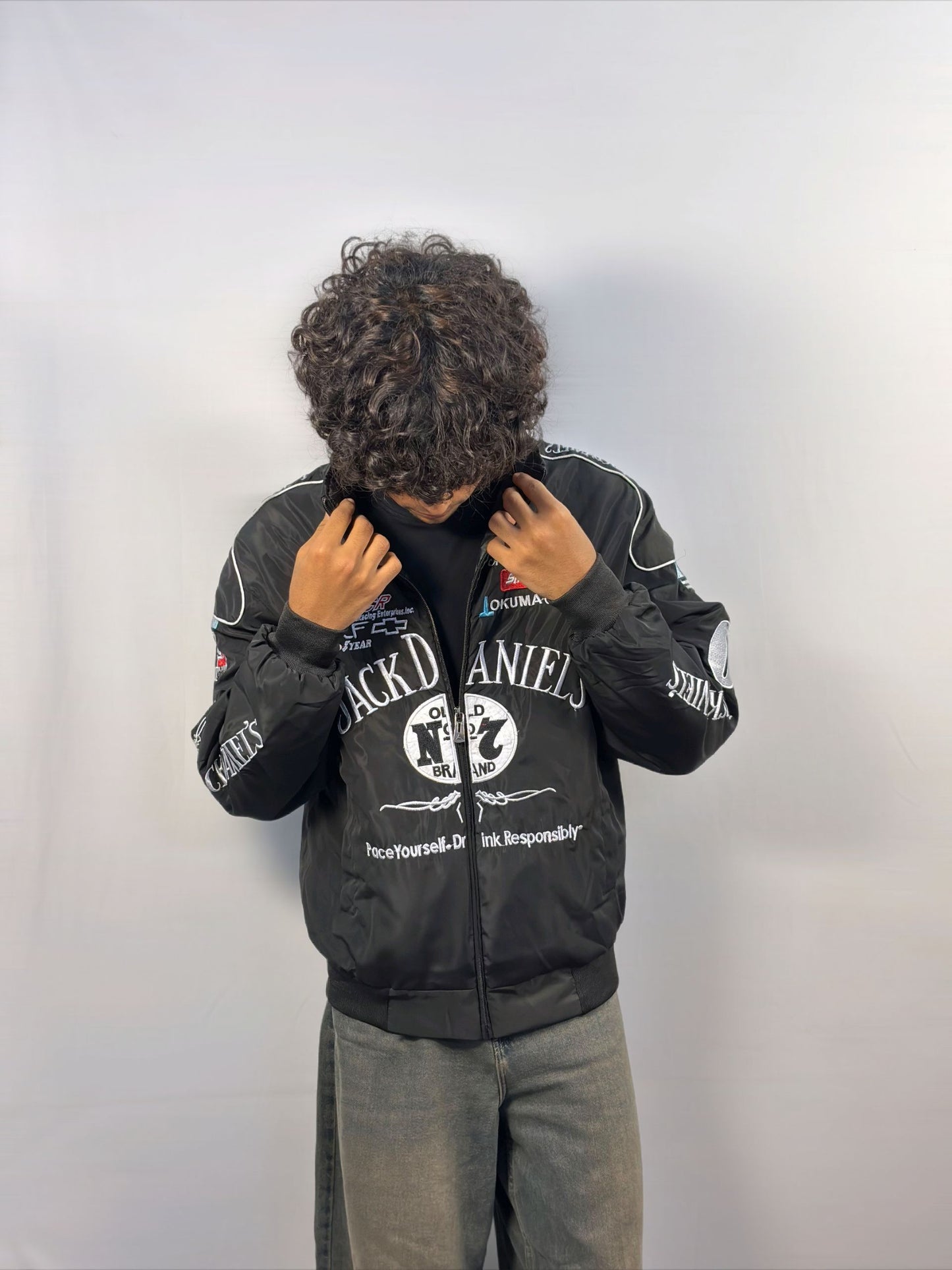Racing JD Puffer Embroidery Unisex Jacket l stylestitch
