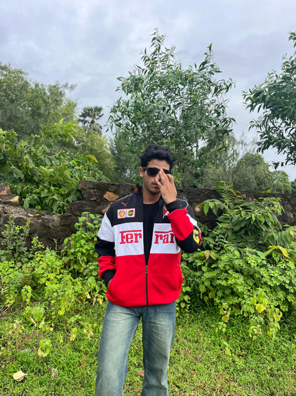 F1 Trio Ferrari Jacket – F1-Inspired Streetwear by Stylestitch