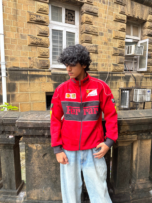 F1 RED FERRARI UNISEX RACING JACKET BY STYLESTITCH