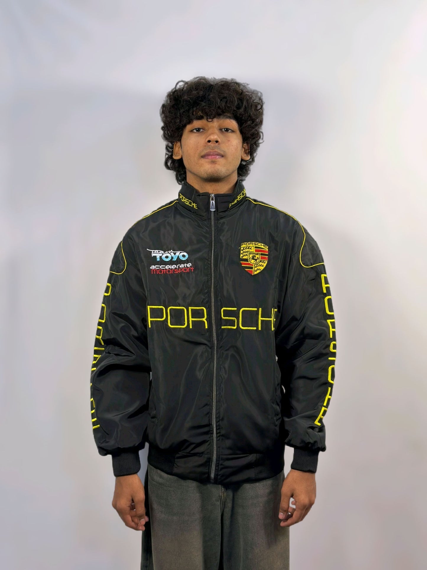 F1 PORSCHE EMBROIDERY  UNISEX RACING JACKET