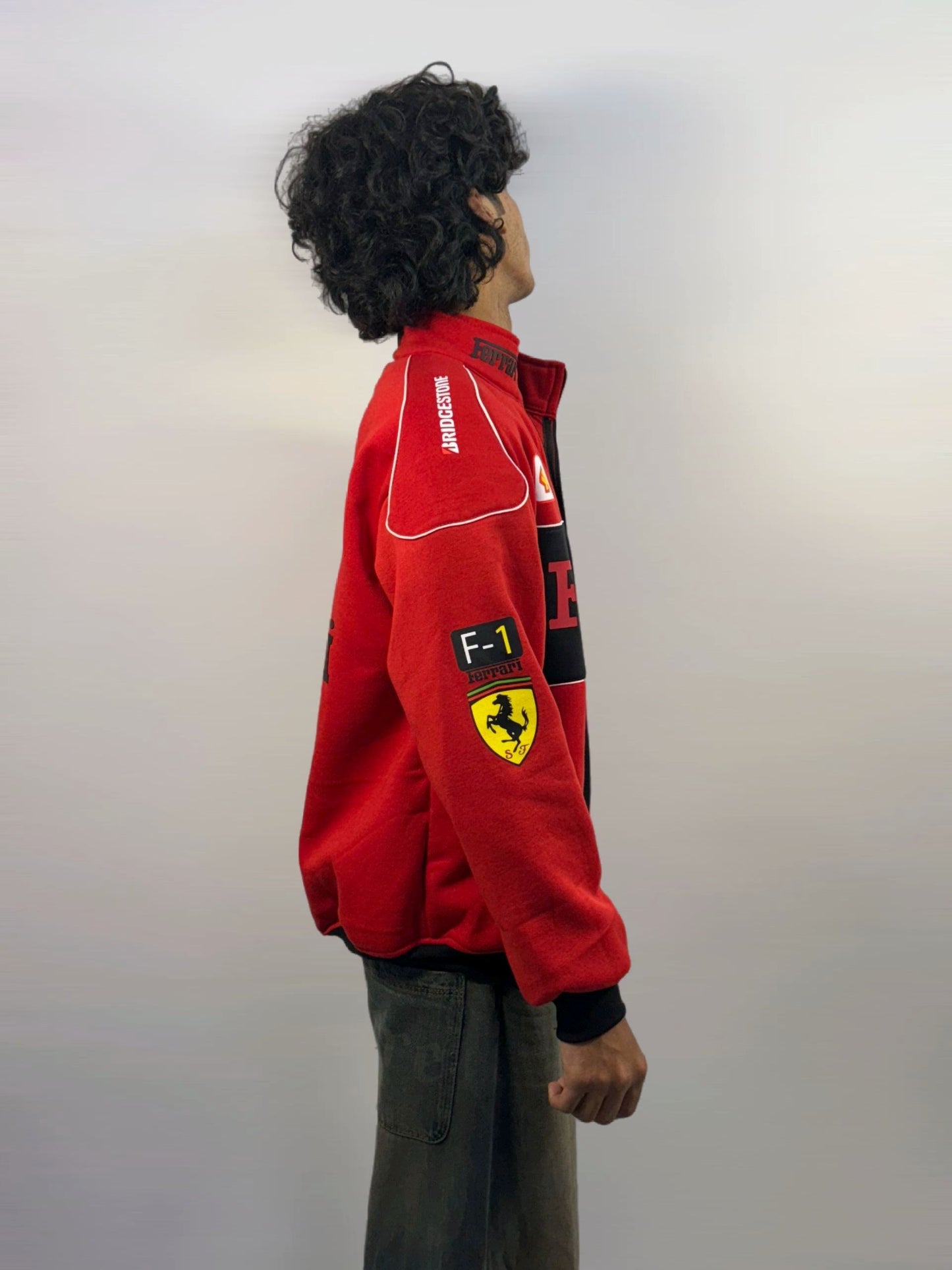 F1 RED FERRARI UNISEX RACING JACKET BY STYLESTITCH I DTF