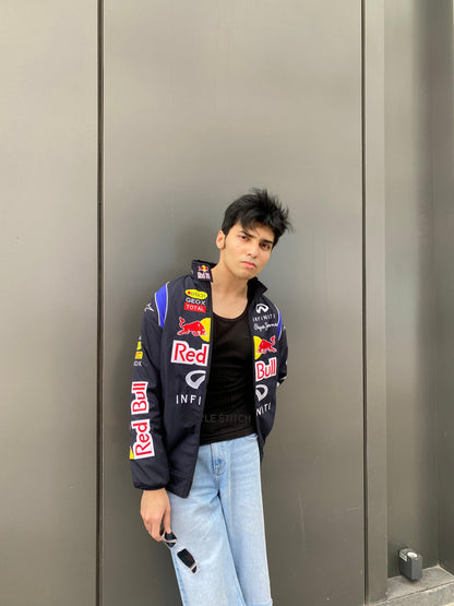 Racing Red Bull Puffer Embroidery Unisex Jacket l stylestitch