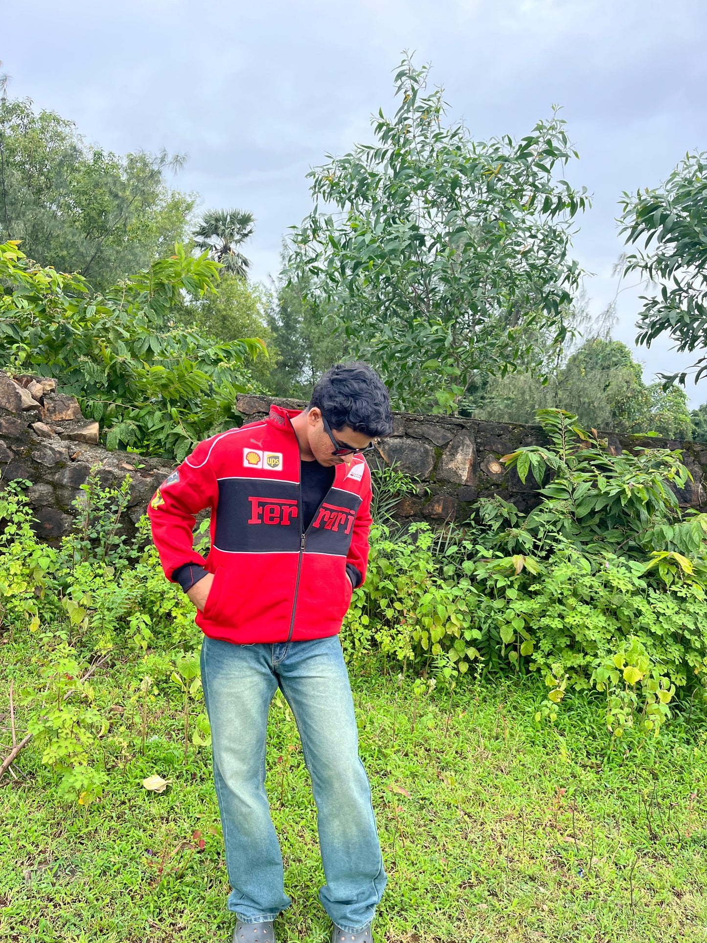 F1 Red Ferrari Jacket – F1-Inspired Streetwear by Stylestitch