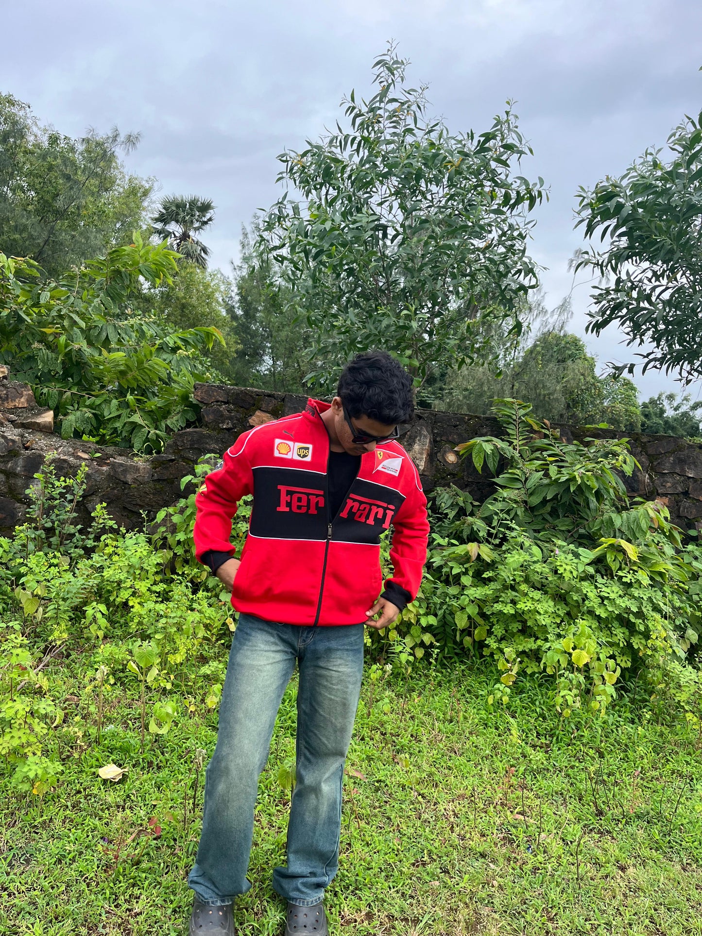 F1 Red Ferrari Jacket – F1-Inspired Streetwear by Stylestitch