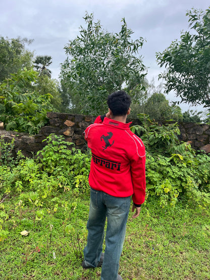 F1 Red Ferrari Jacket – F1-Inspired Streetwear by Stylestitch