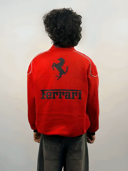 F1 RED FERRARI UNISEX RACING JACKET BY STYLESTITCH I DTF
