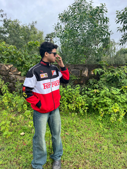 F1 Trio Ferrari Jacket – F1-Inspired Streetwear by Stylestitch