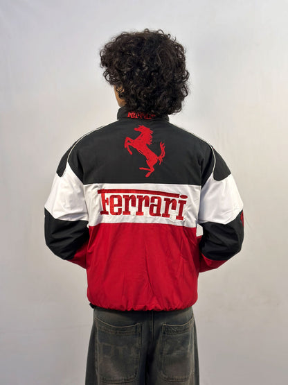 Trio Ferrari Embroidered Jacket For Unisex Iconic Streetwear by Stylestitch