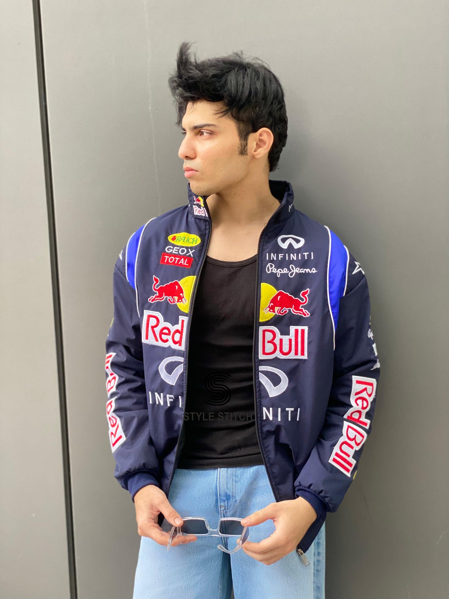 Racing Red Bull Puffer Embroidery Unisex Jacket l stylestitch