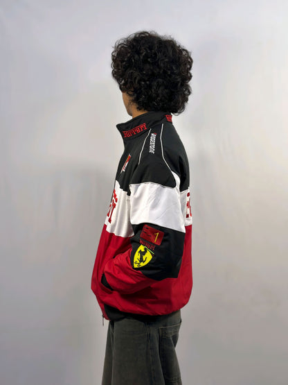 Trio Ferrari Embroidered Jacket For Unisex Iconic Streetwear by Stylestitch